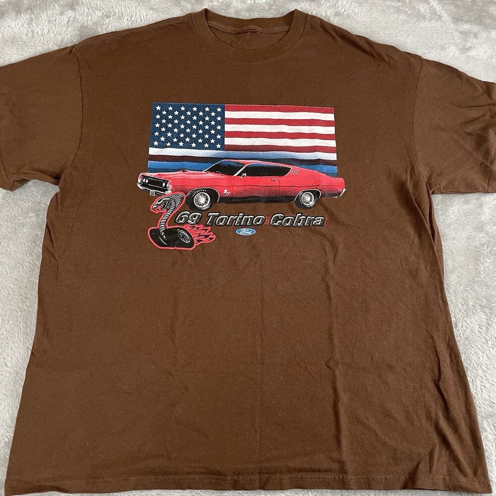 Vintage‎ 69 Ford Torino Cobra Muscle Car Graphic T-shirt Size X-Large